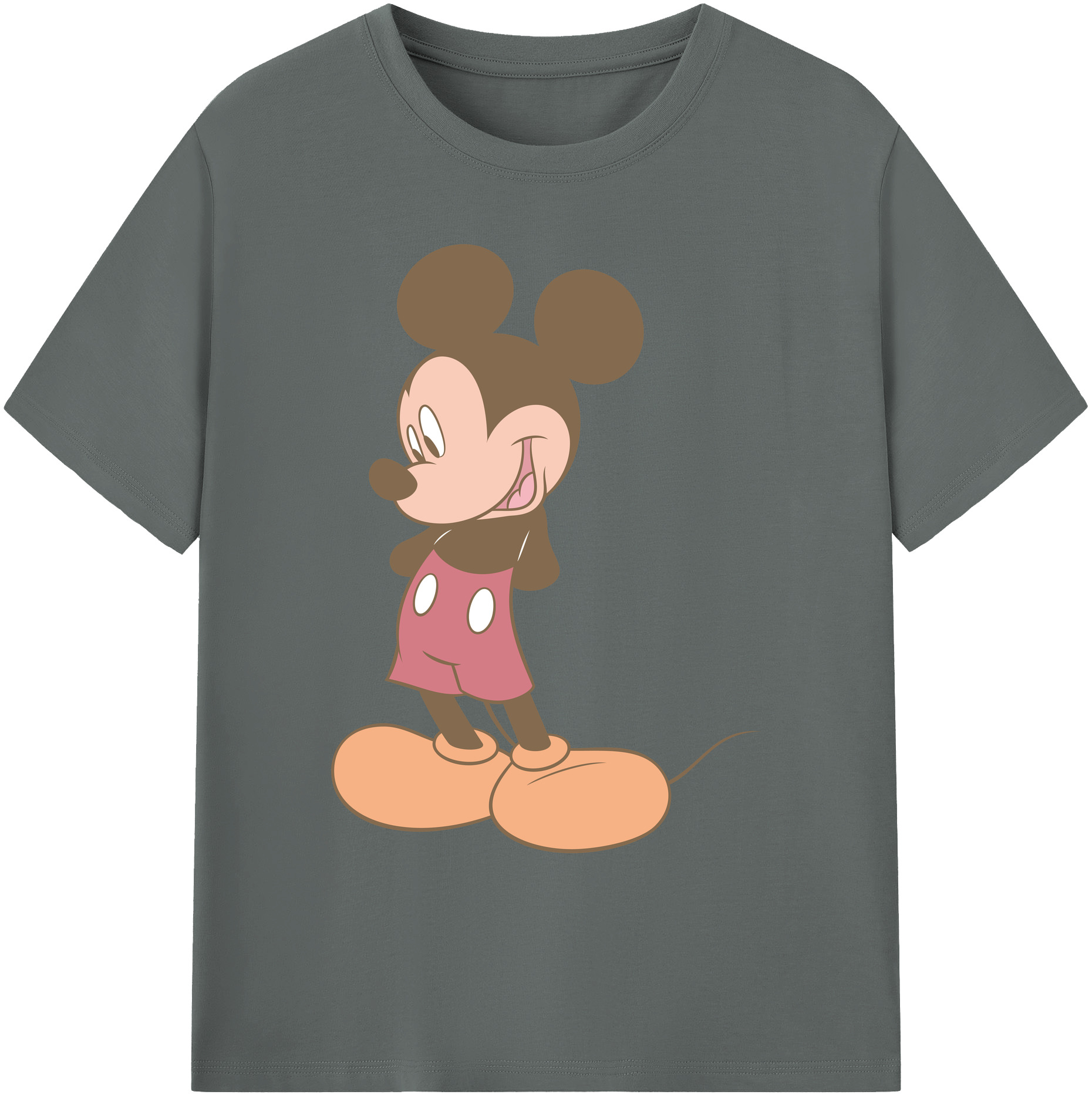 ミッキーマウス Mickey Mouse 綿100％ メンズ半袖Tシャツ｜肌触りやわらか＆通気性
